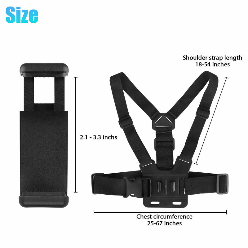 Chest Harness Body Strap Mount Accessories Adjustable For Smart Phone Android