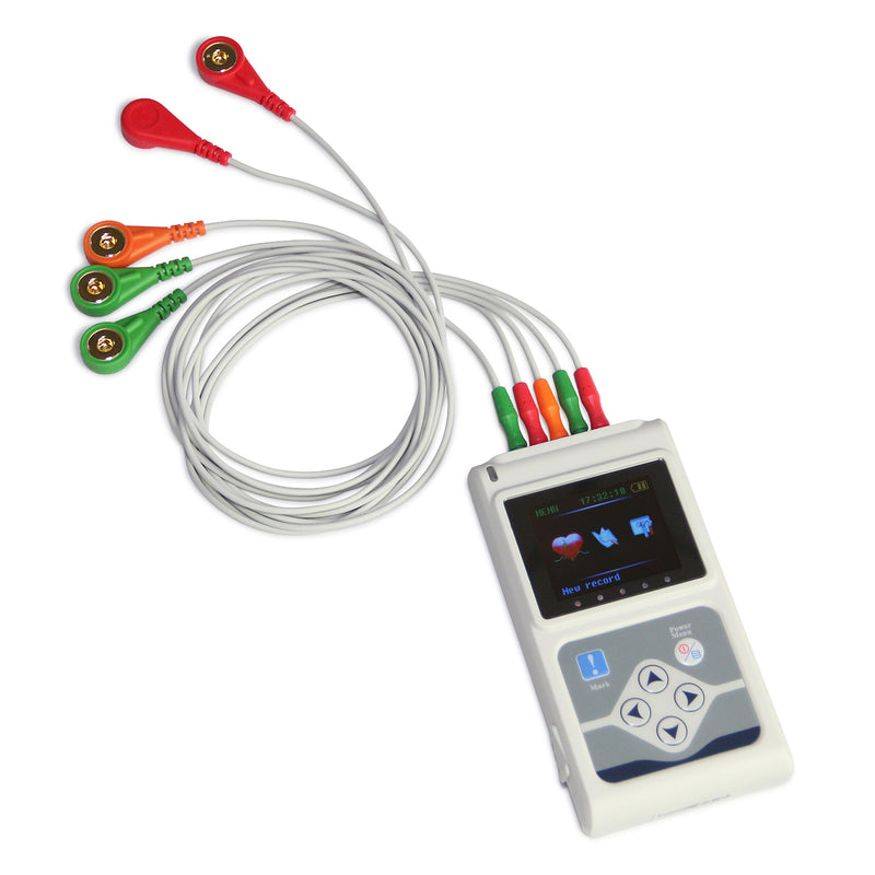 3 Lead Holter ECG Monitor Machine Recorder Analyzer Sync Software TLC5007