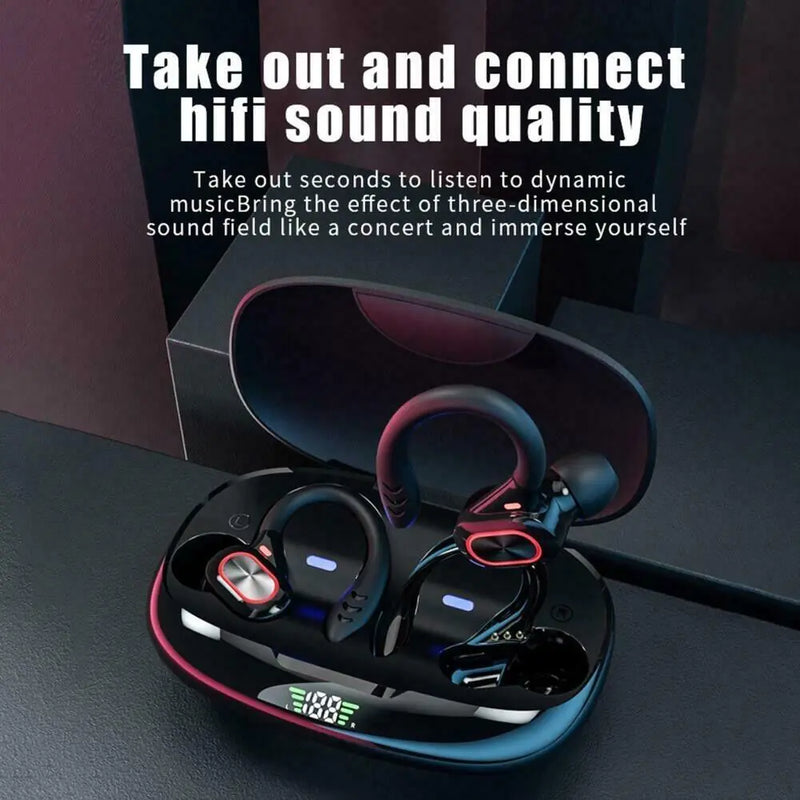 Bluetooth Headset 5.1 True Wireless Earphones Earbuds Headphones HiFi Sport TWS