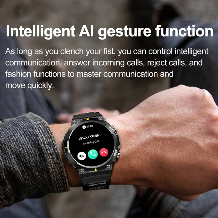 MAX18 Men Smartwatch AMOLED1.43inch Big Screen BT Calls Gesture Control AI Voice Sports Smart Watch Men